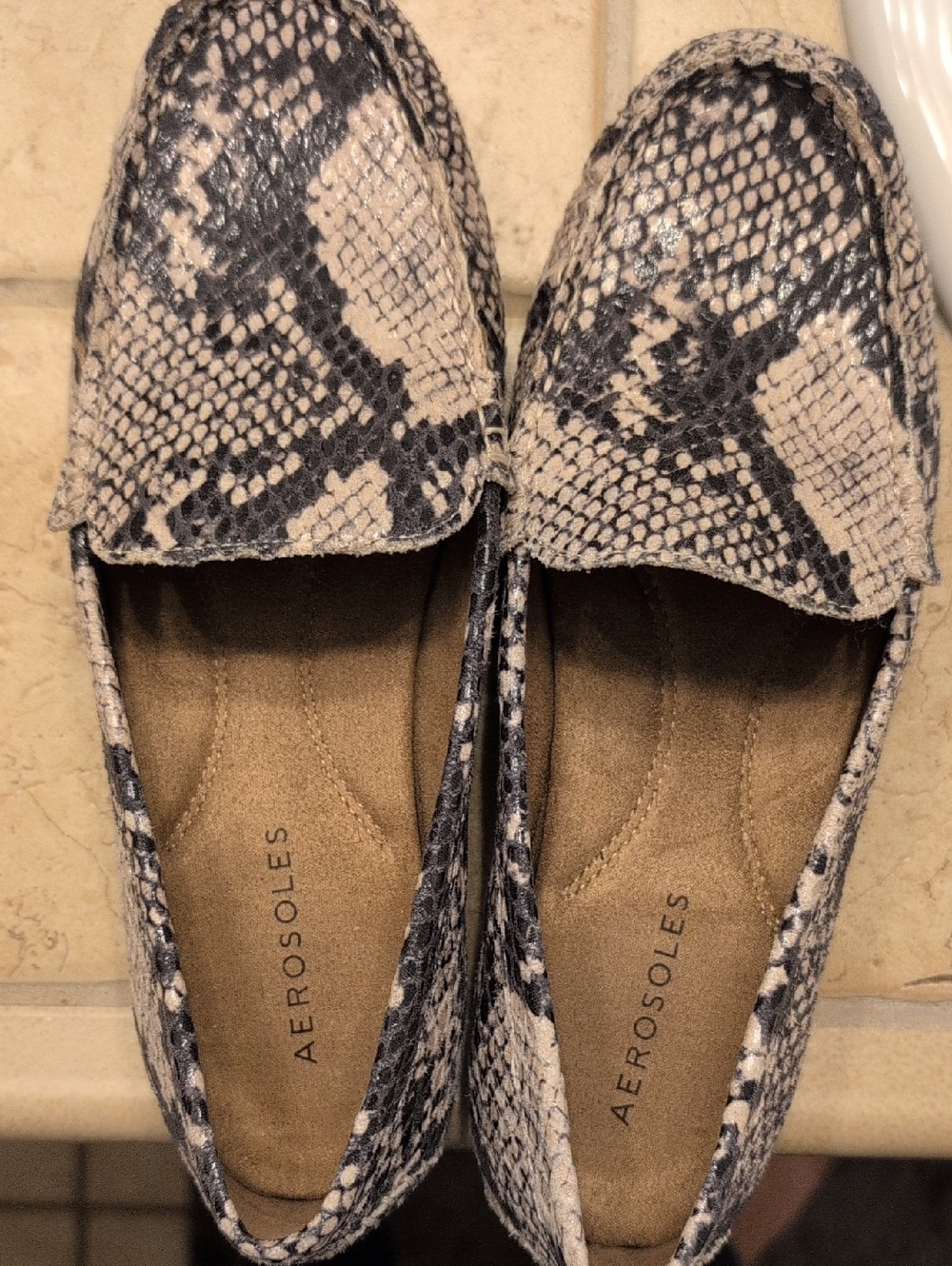Aerosoles Snakeskin Loafer with cushion support